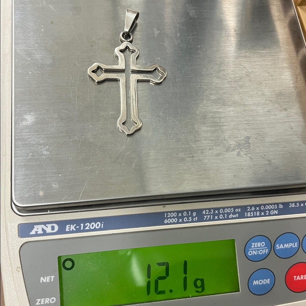 Sterling Silver Cross Pendant - Picture 3 of 4